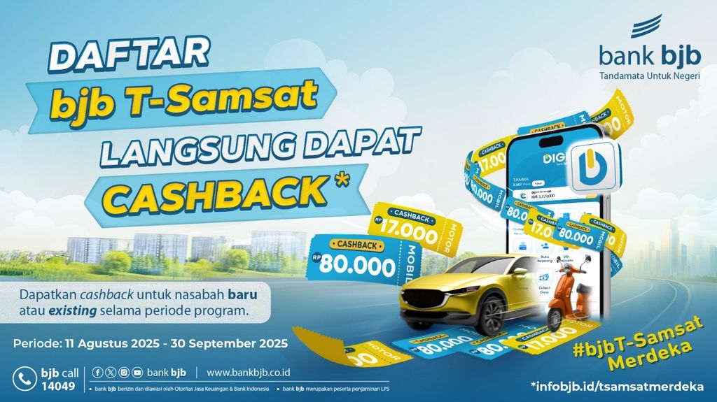 Inovasi bjb T‑Samsat Merdeka: Bayar Pajak Mudah dan Dapat Cashback